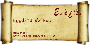 Együd Ákos névjegykártya